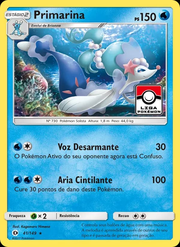 Primarina, carta 41 de Sol e Lua