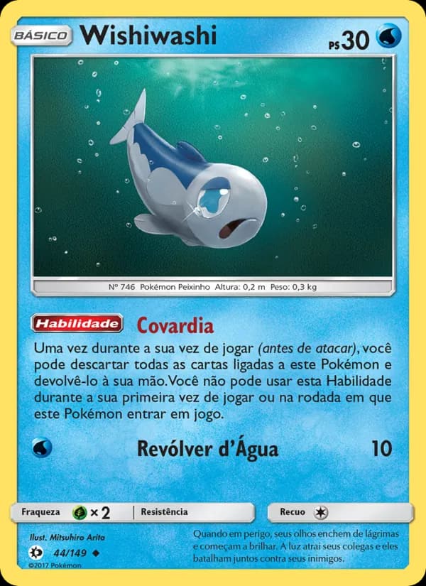 Wishiwashi, carta 44 de Sol e Lua