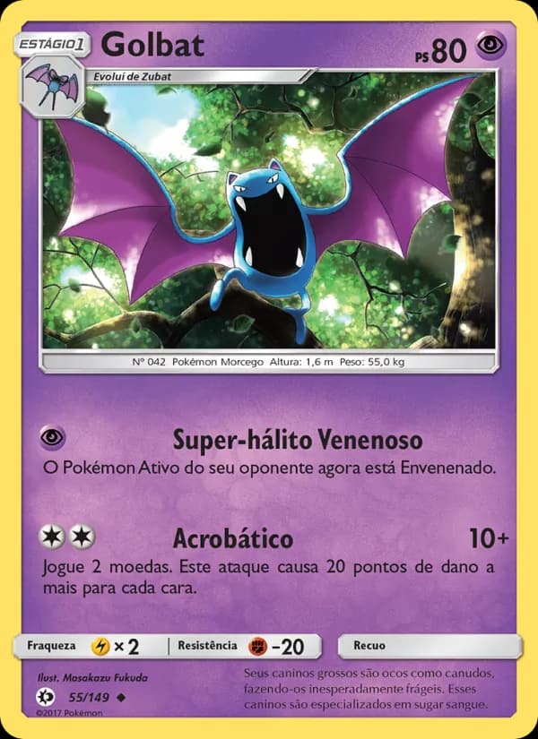 Golbat, carta 55 de Sol e Lua