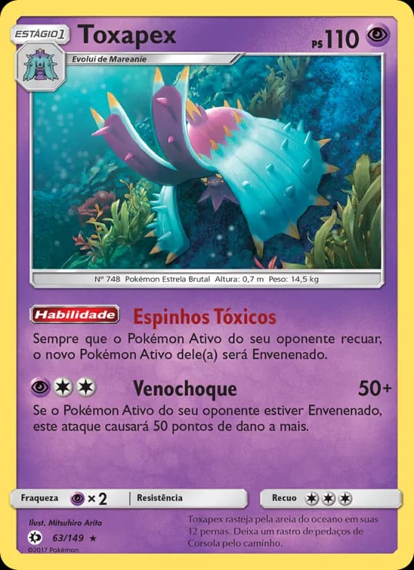 Toxapex, carta 63 de Sol e Lua