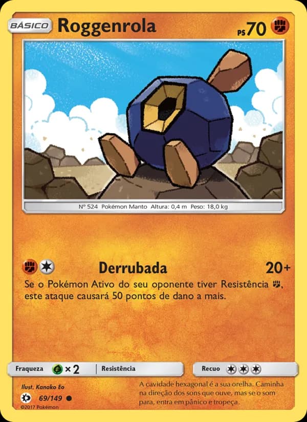 Roggenrola, carta 69 de Sol e Lua