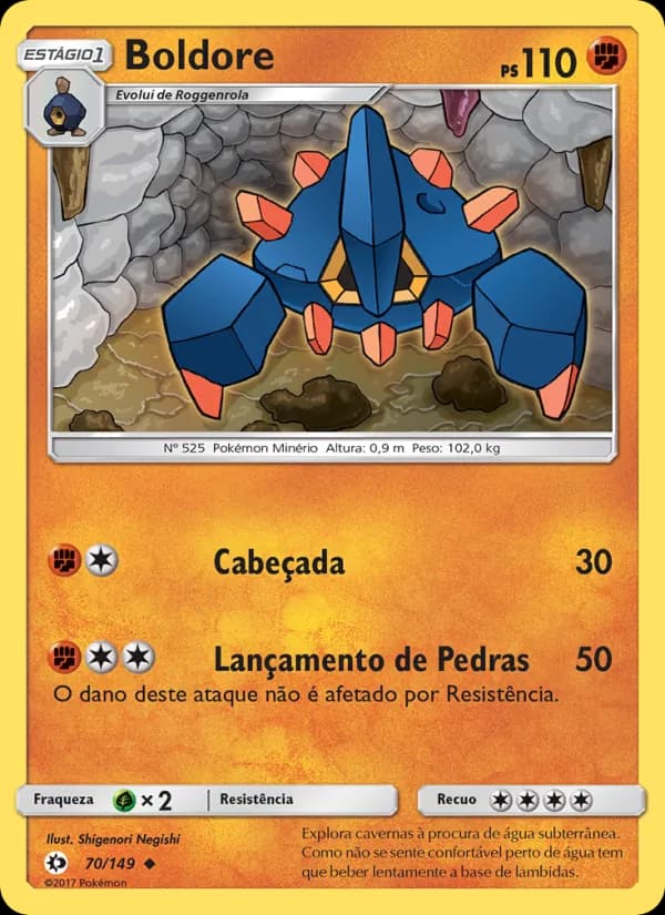 Boldore, carta 70 de Sol e Lua