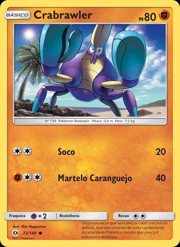 Crabrawler, carta 72 de Sol e Lua
