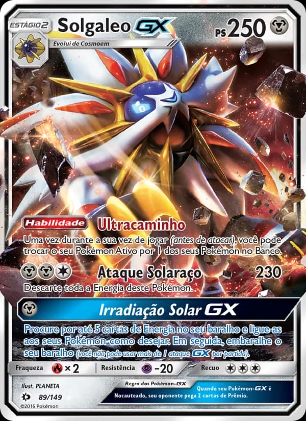 Solgaleo GX, carta 89 de Sol e Lua