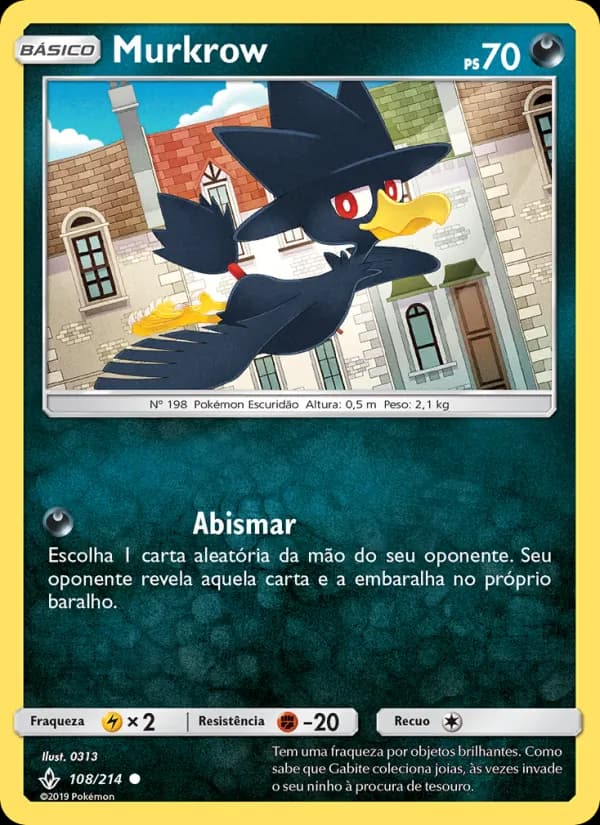 Murkrow, carta 108 de Elos Inquebráveis