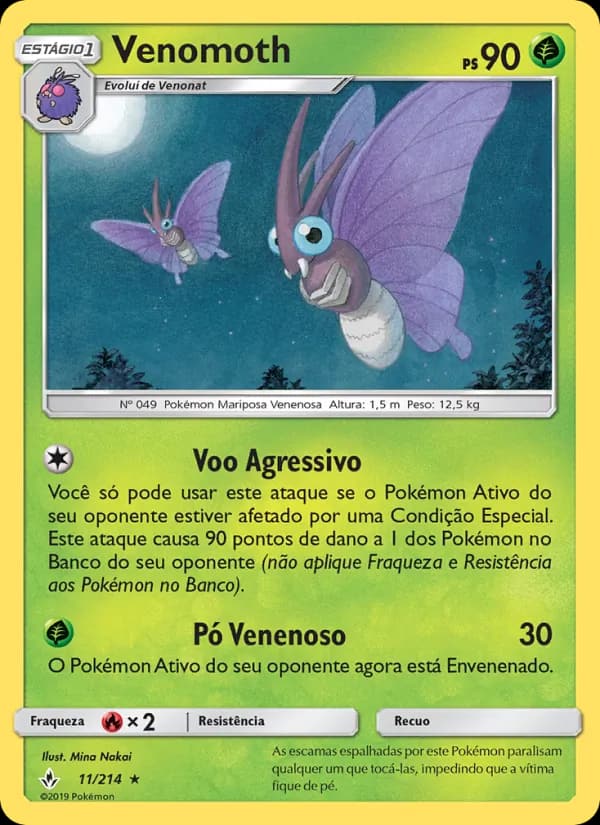 Venomoth, carta 11 de Elos Inquebráveis
