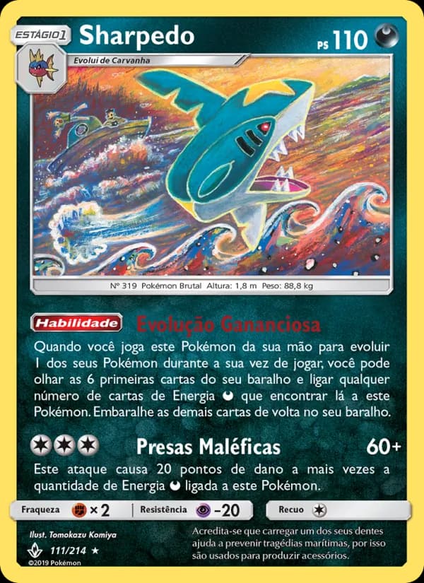 Sharpedo, carta 111 de Elos Inquebráveis