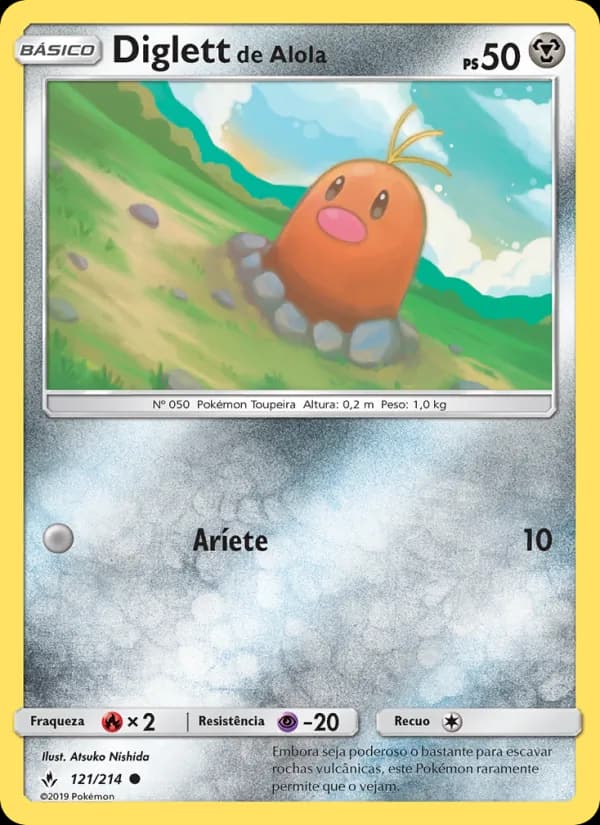 Diglett de Alola, carta 121 de Elos Inquebráveis