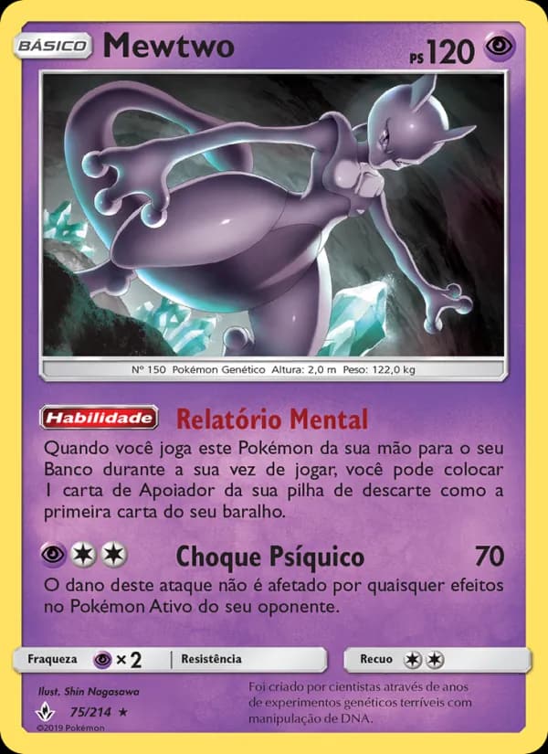 Mewtwo, carta 75 de Elos Inquebráveis