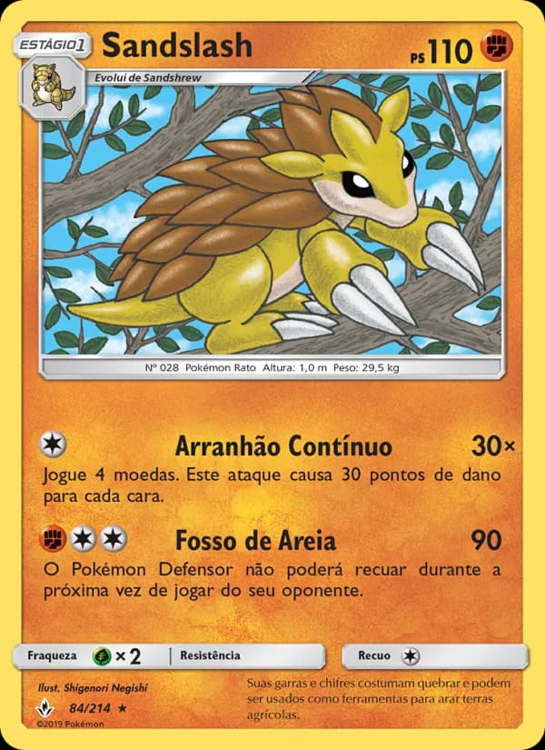 Sandslash, carta 84 de Elos Inquebráveis