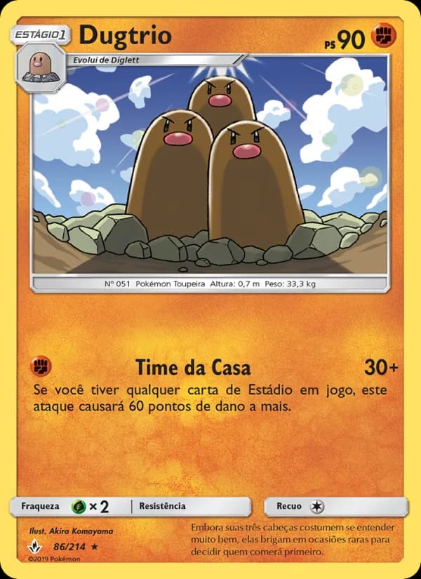 Dugtrio, carta 86 de Elos Inquebráveis
