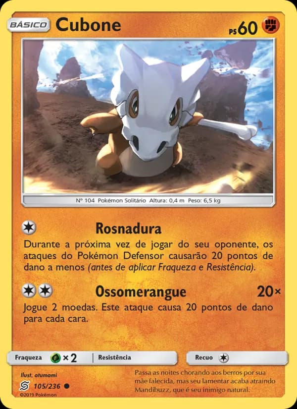 Cubone, carta 105 de Sintonia Mental 