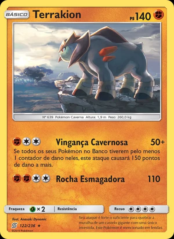 Terrakion, carta 122 de Sintonia Mental 