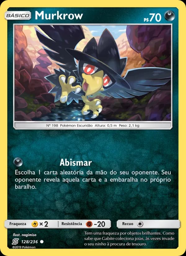 Murkrow, carta 128 de Sintonia Mental 
