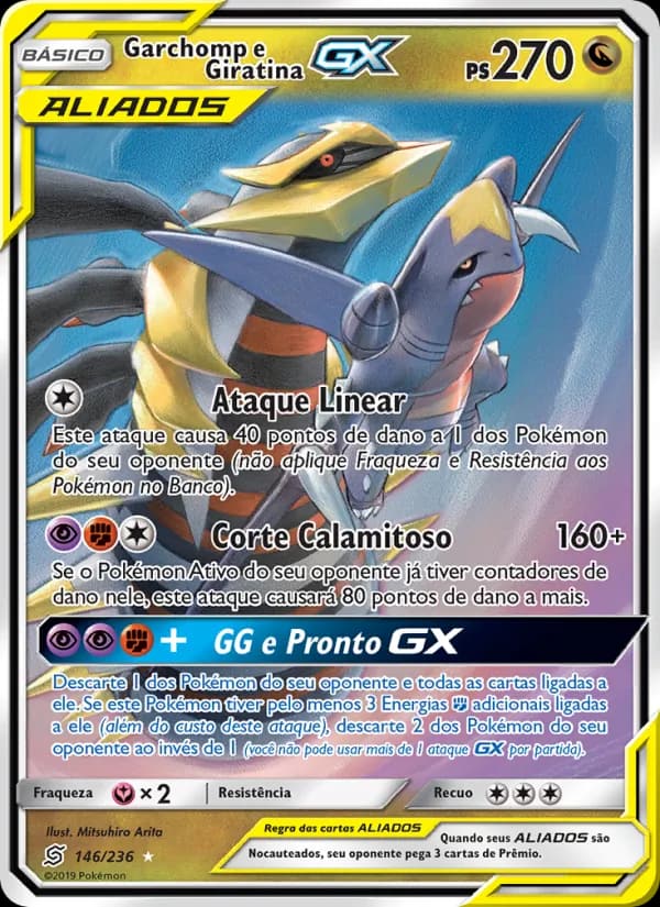 Garchomp e Giratina GX, carta 146 de Sintonia Mental