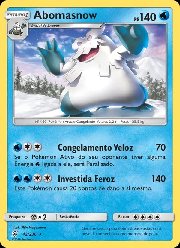 Abomasnow, carta 42 de Sintonia Mental