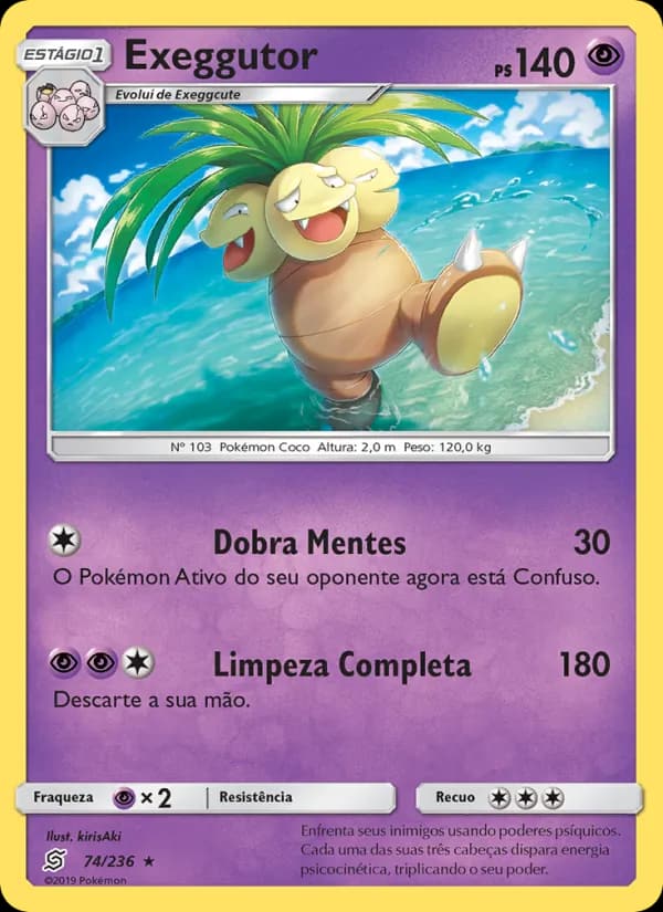 Exeggutor, carta 74 de Sintonia Mental 