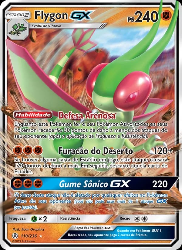 Flygon GX, carta 110 de Eclipse Cósmico