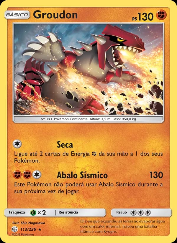 Groudon, carta 113 de Eclipse Cósmico