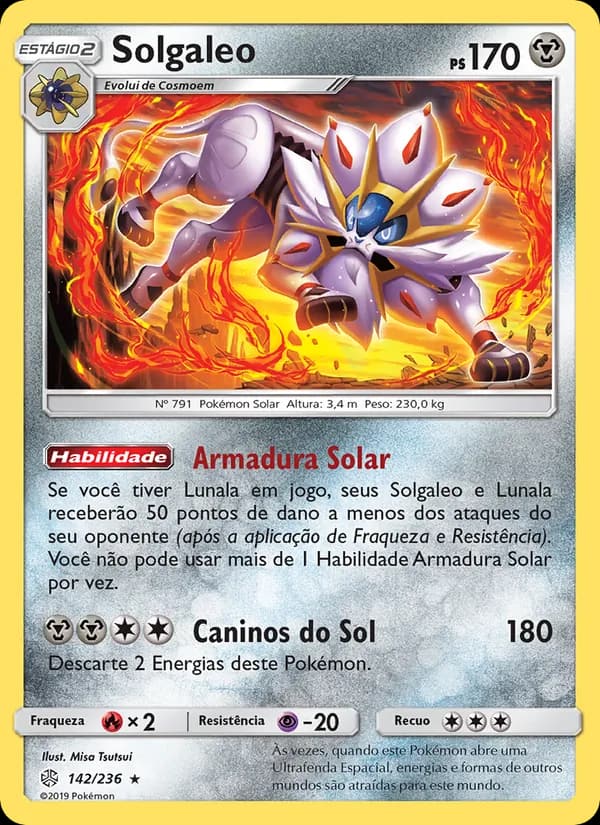 Solgaleo, carta 142 de Eclipse Cósmico