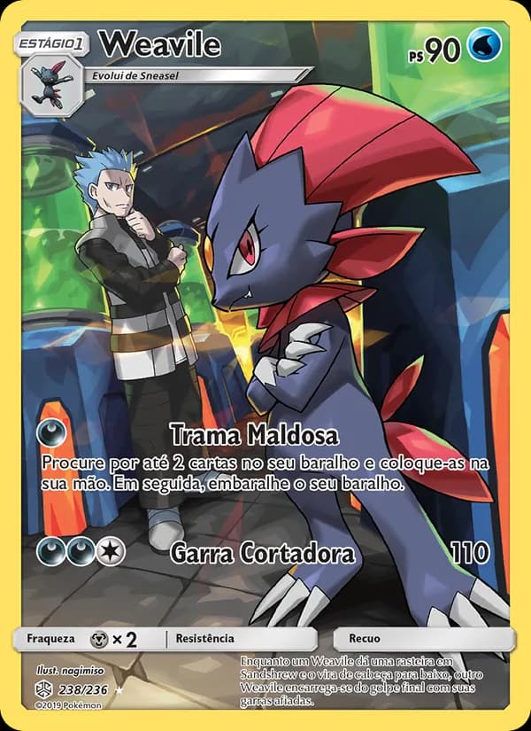 Weavile, carta 238 de Eclipse Cósmico