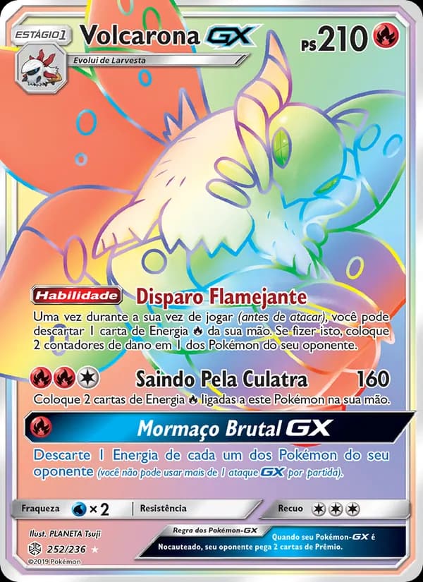 Volcarona GX, carta 252 de Eclipse Cósmico