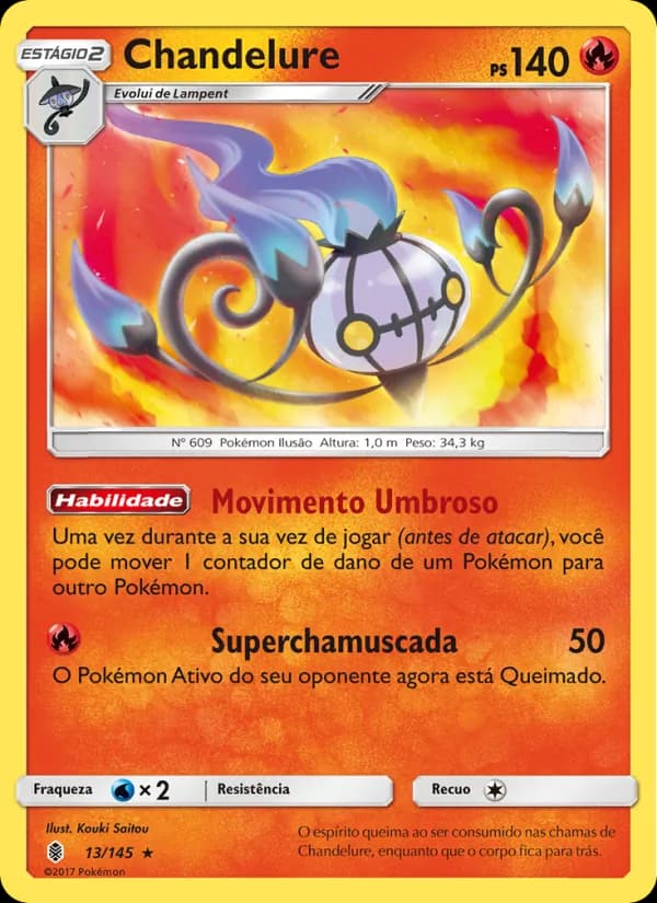 Chandelure, carta 13 de Guardiões Ascendentes