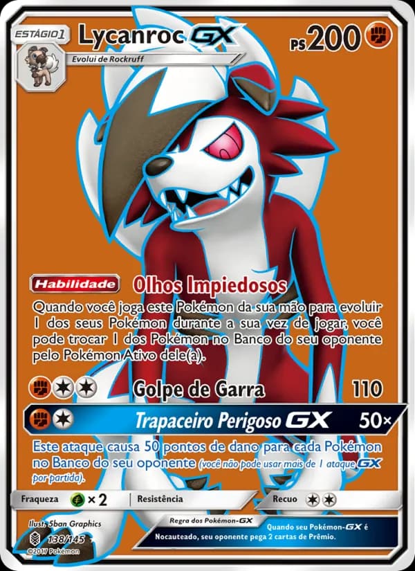 Lycanroc GX, carta 138 de Guardiões Ascendentes