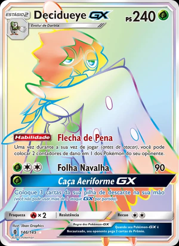 Decidueye GX, carta 146 de Guardiões Ascendentes