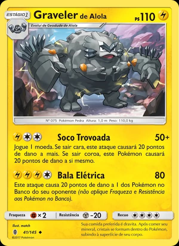 Graveler de Alola, carta 41 de Guardiões Ascendentes