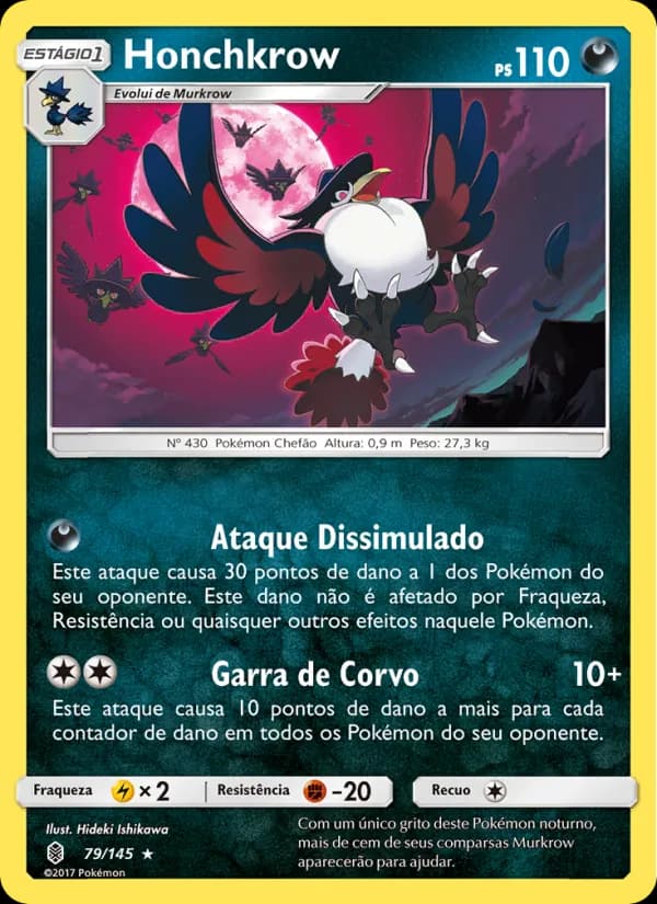 Honchkrow, carta 79 de Guardiões Ascendentes