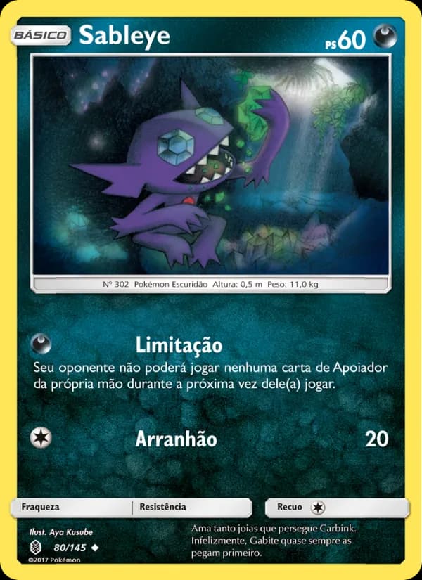 Sableye, carta 80 de Guardiões Ascendentes