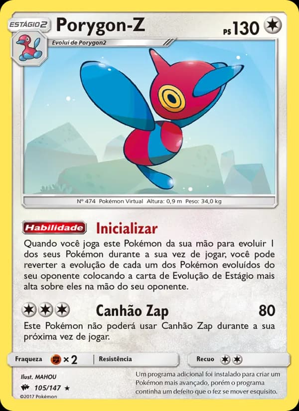Porygon-Z, carta 105 de Sombras Ardentes