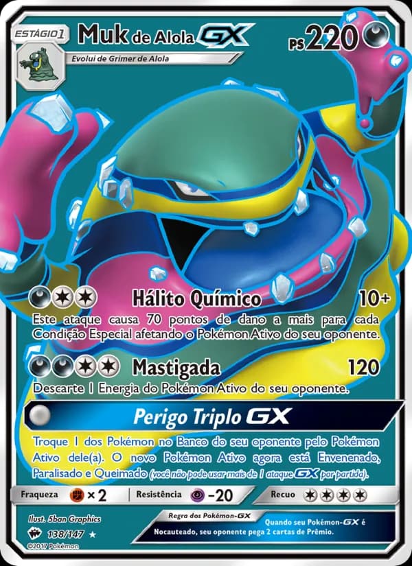 Muk de Alola GX, carta 138 de Sombras Ardentes