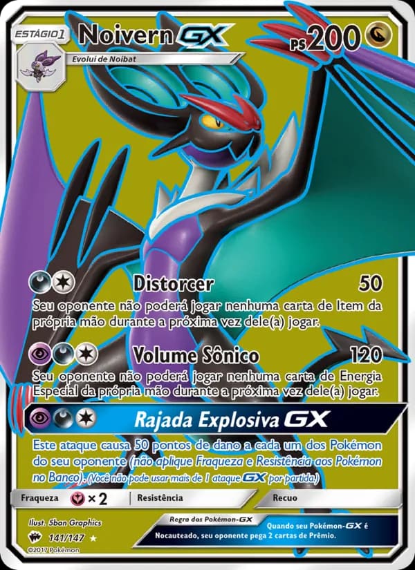 Noivern GX, carta 141 de Sombras Ardentes