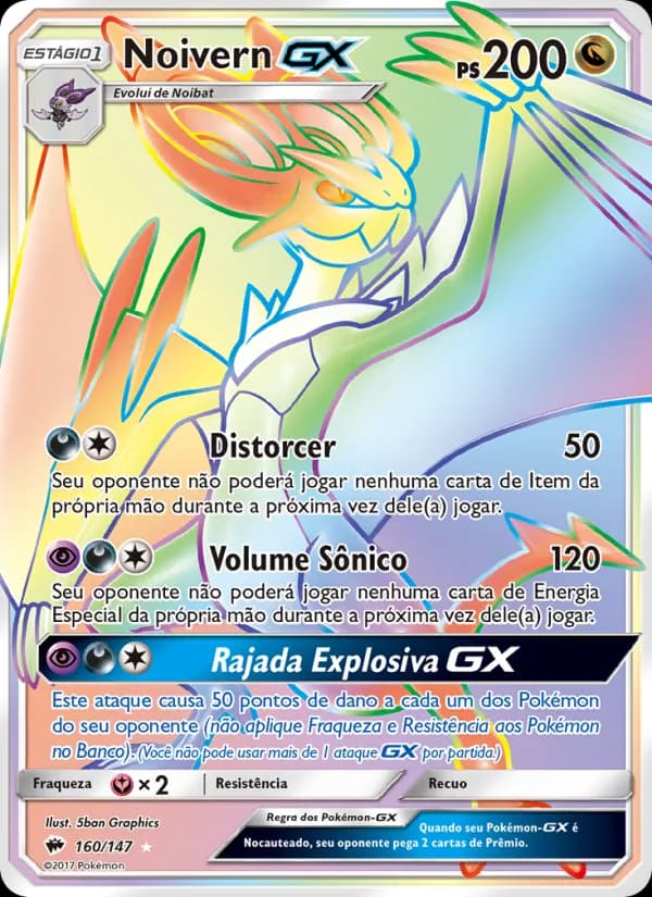 Noivern GX, carta 160 de Sombras Ardentes