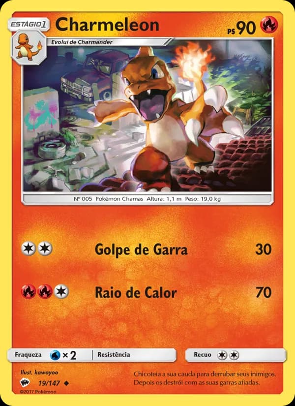 Charmeleon, carta 19 de Sombras Ardentes