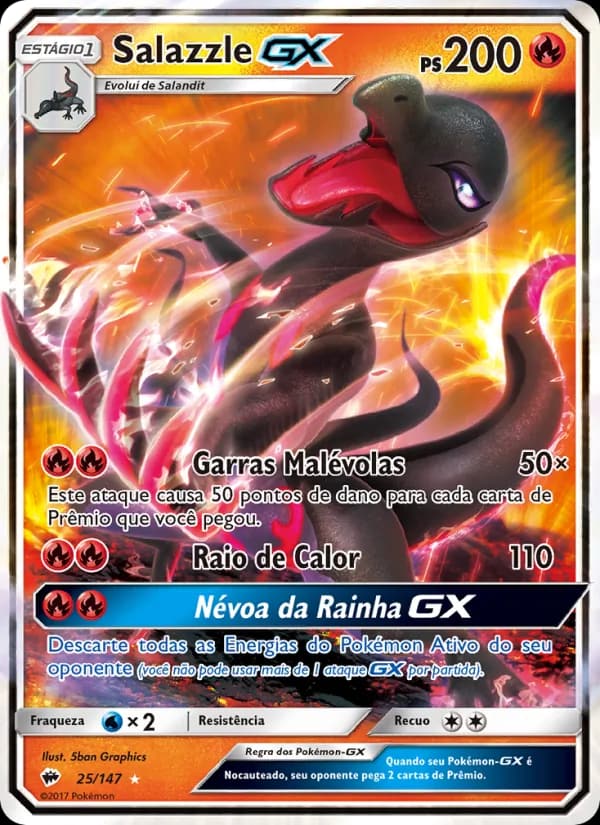 Salazzle GX, carta 25 de Sombras Ardentes