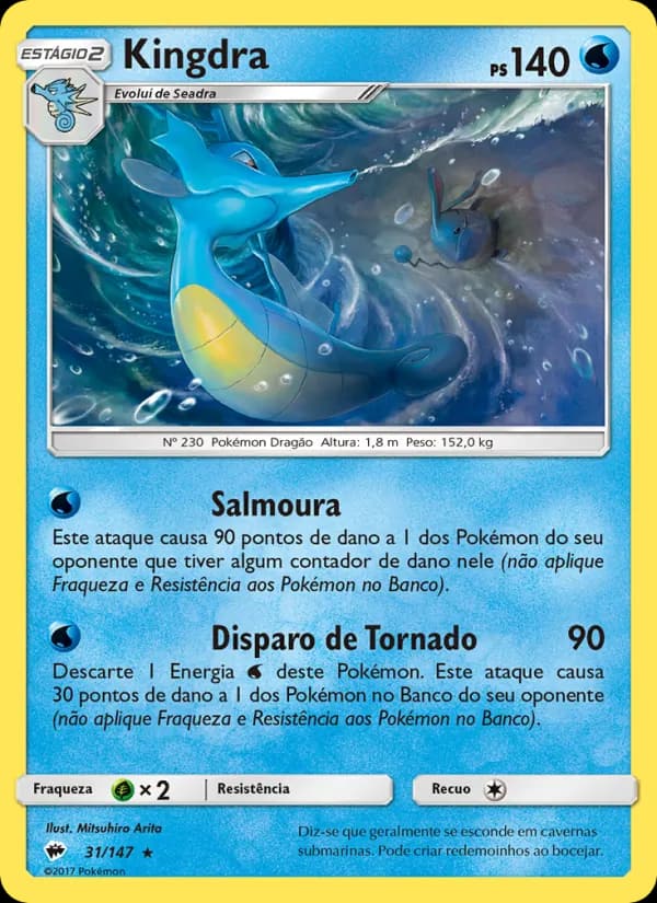 Kingdra, carta 31 de Sombras Ardentes