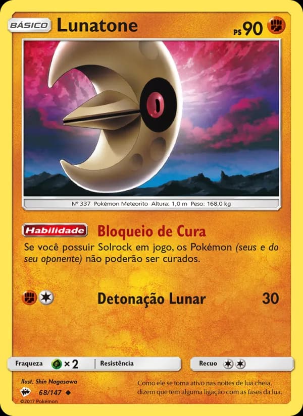 Lunatone, carta 68 de Sombras Ardentes