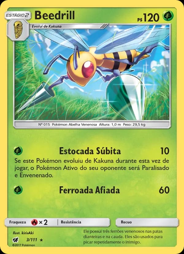 Beedrill, carta 3 de Invasão Carmim