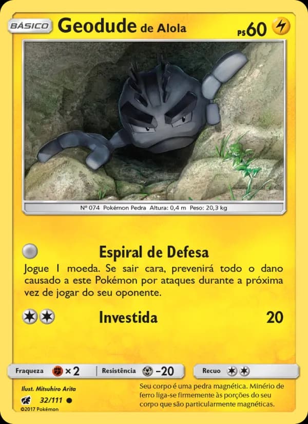 Geodude de Alola, carta 32 de Invasão Carmim