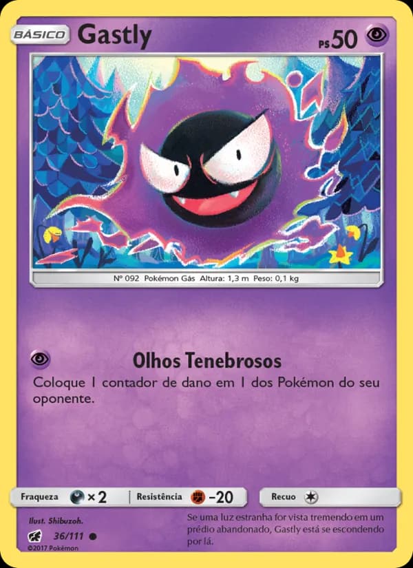 Gastly, carta 36 de Invasão Carmim
