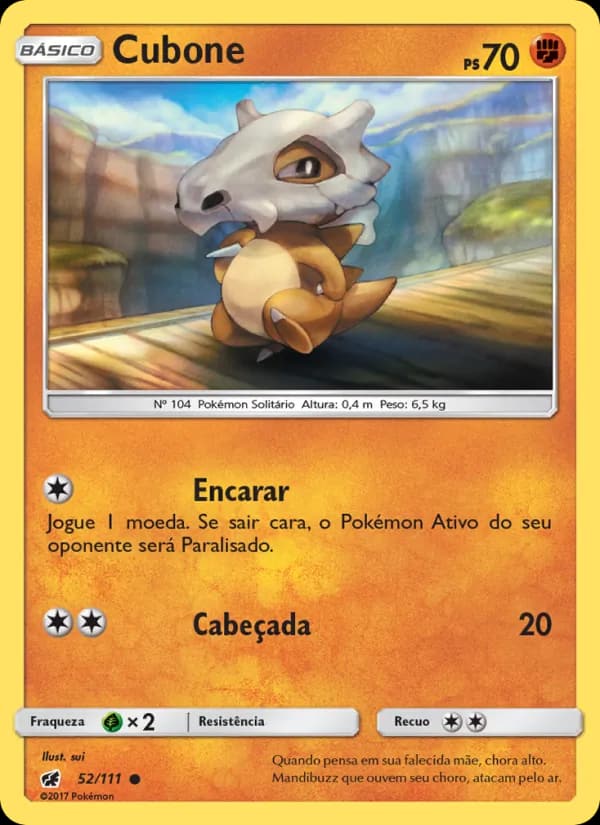 Cubone, carta 52 de Invasão Carmim