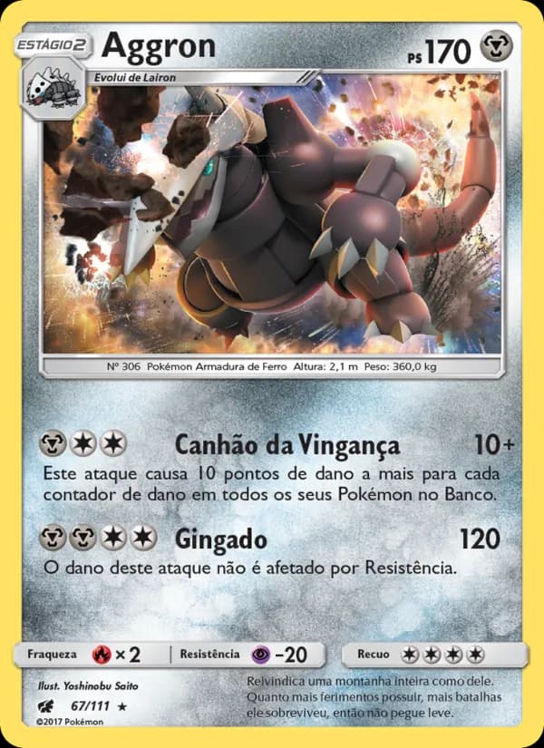 Aggron, carta 67 de Invasão Carmim