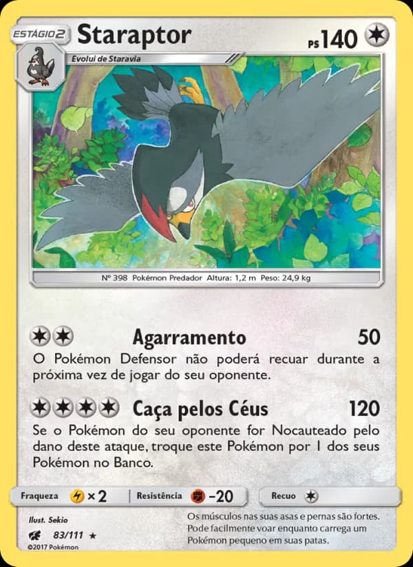 Staraptor, carta 83 de Invasão Carmim