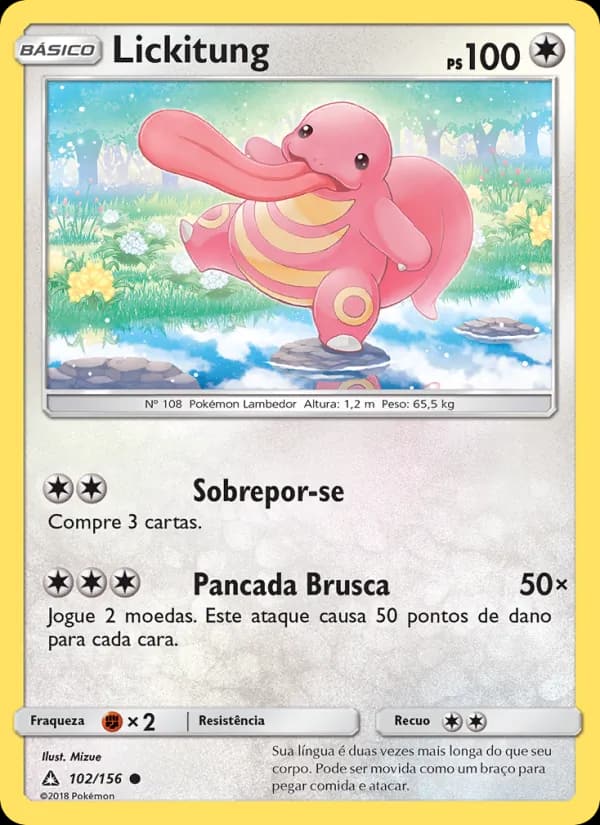 Lickitung, carta 102 de Ultra Prisma