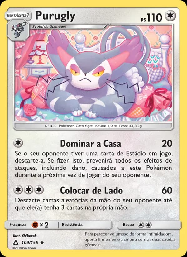 Purugly, carta 109 de Ultra Prisma