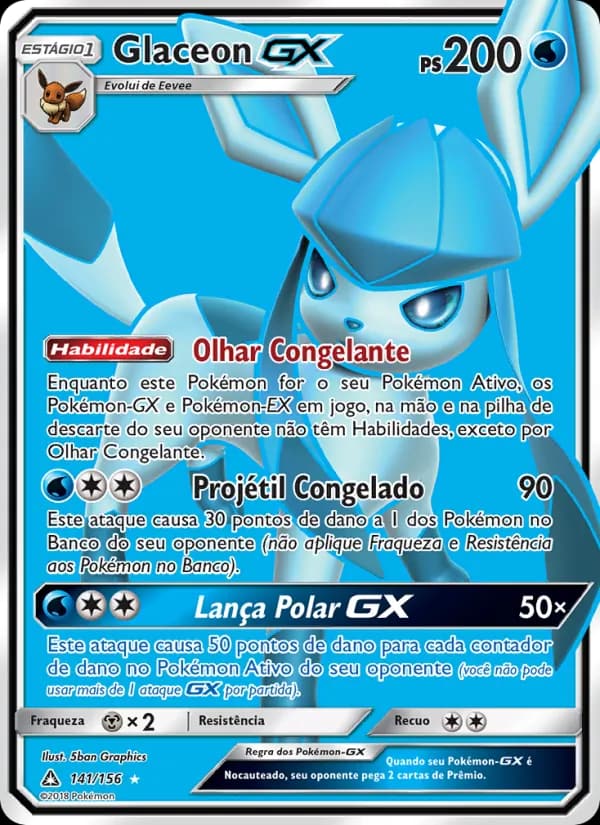 Glaceon GX, carta 141 de Ultra Prisma