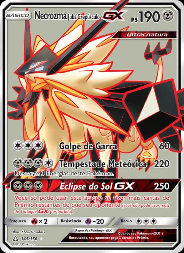 Necrozma Juba Crepúsculo GX, carta 145 de Ultra Prisma